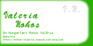 valeria mohos business card