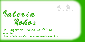 valeria mohos business card